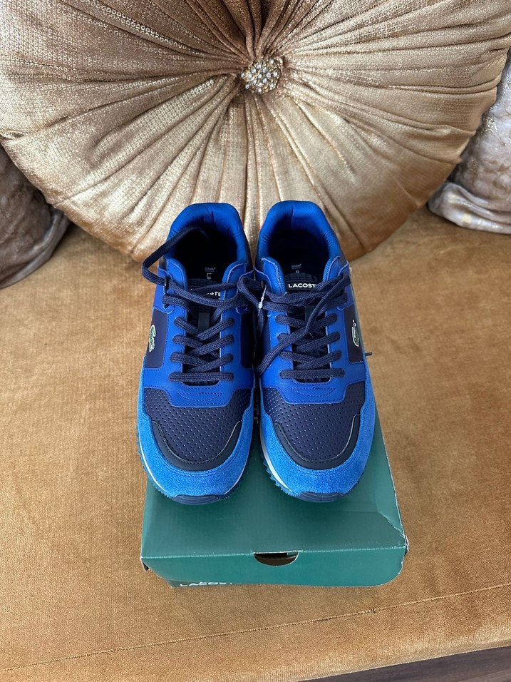 Lacoste Erkek Mavi Spor Ayakkabı sneakers - Görsel 3