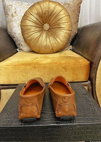 Gucci marka Kahverengi Deri Tokalı Erkek Klasik Loafer - Görsel 5