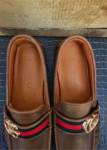 Gucci marka Kahverengi Deri Tokalı Erkek Klasik Loafer - Görsel 7