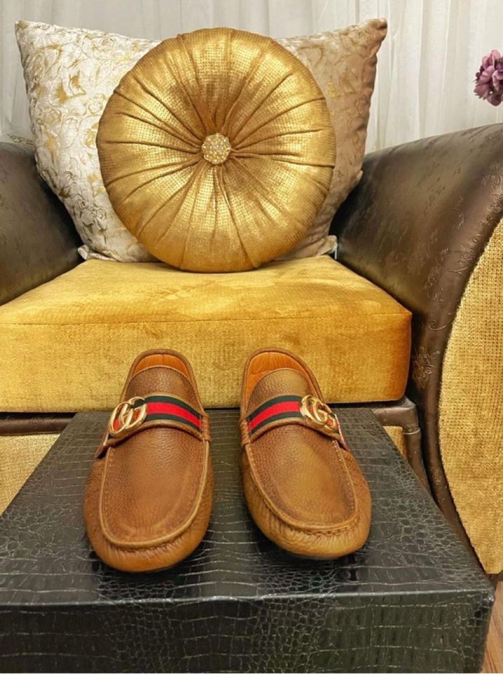 Gucci marka Kahverengi Deri Tokalı Erkek Klasik Loafer - Görsel 4