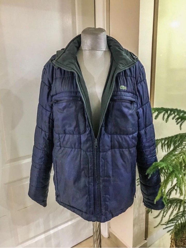 Lacoste çift taraflı kaz tüyü mont Mont - Görsel 5