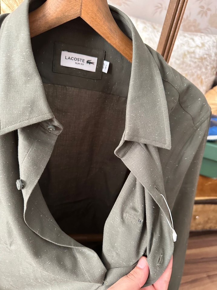 Lacoste %100 pamuk Gömlek - Görsel 5