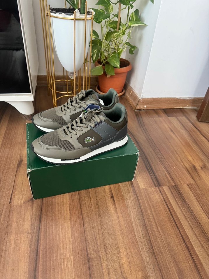 Lacoste Erkek Spor Ayakkabı, Bağcıklı, haki - Görsel 3