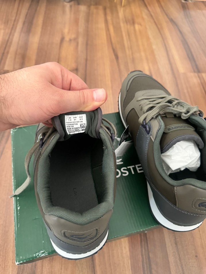 Lacoste Erkek Spor Ayakkabı, Bağcıklı, haki - Görsel 5