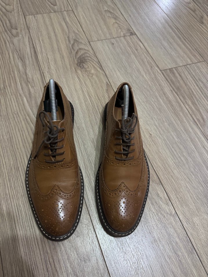 Almanyadan Kahverengi %100 hakiki deri erkek ayakkabı - Görsel 2