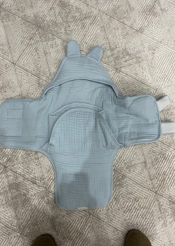 Mavi Bebek Kundak  Kulaklı - Görsel 4