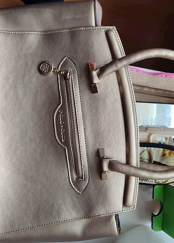 Metalik Bronz Kadın El Çantası - Görsel 3