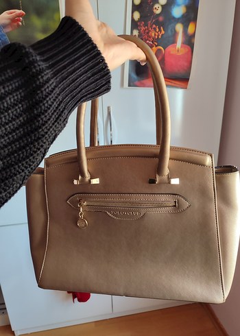 Metalik Bronz Kadın El Çantası - Görsel 2