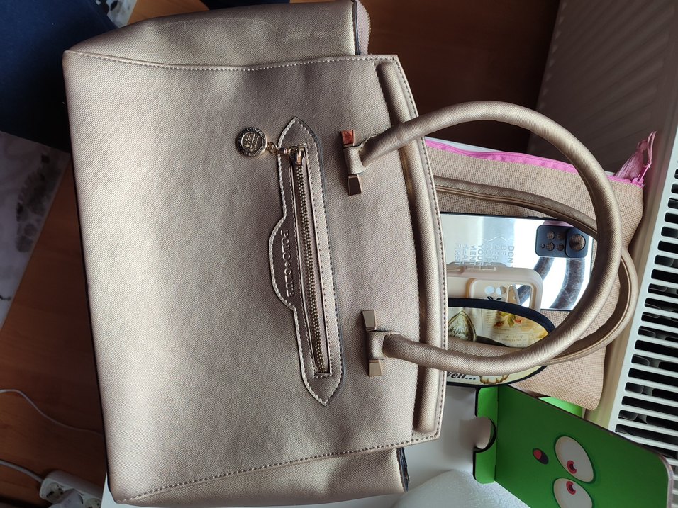 Metalik Bronz Kadın El Çantası - Görsel 3