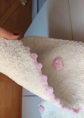 Kız Çocuk Beyaz Örgü Panço - Görsel 2