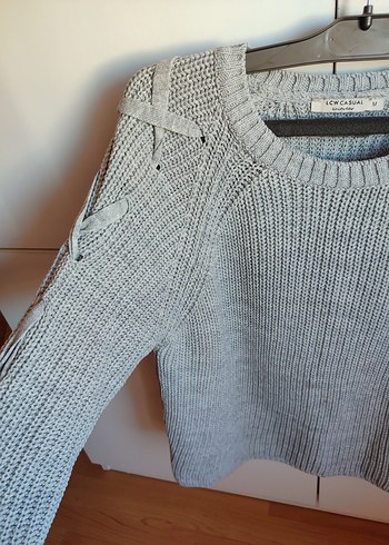 LCW Gri Kadın Triko Kazak - Görsel 7