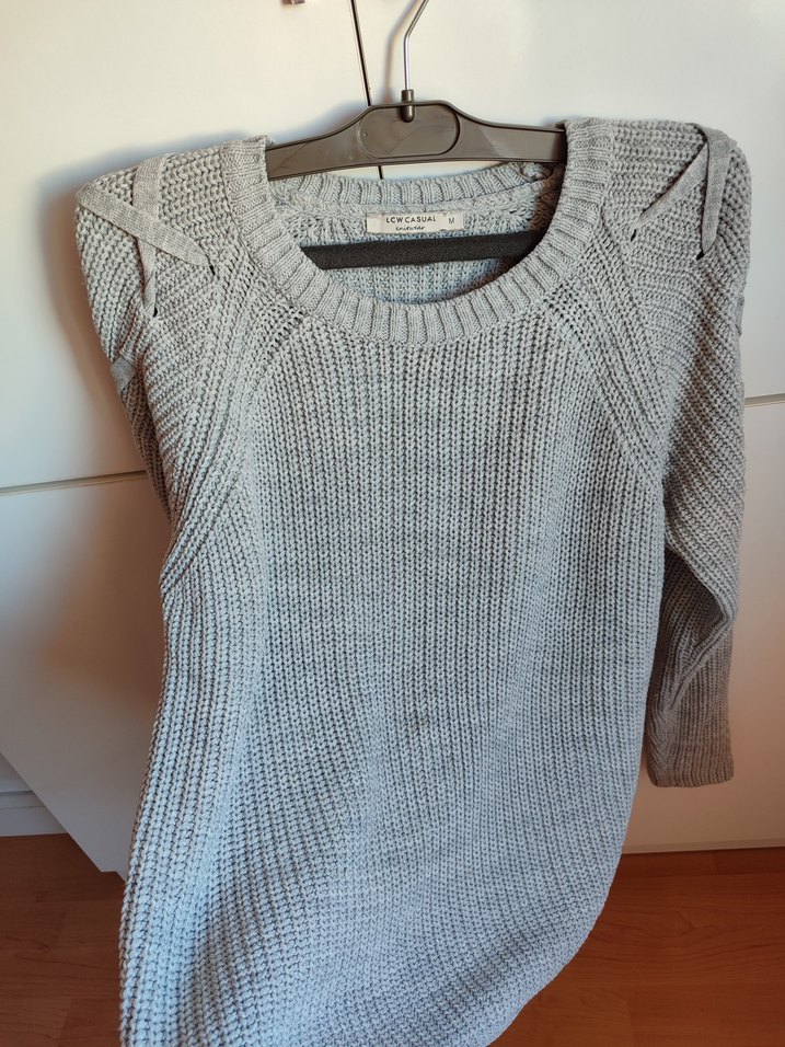 LCW Gri Kadın Triko Kazak - Görsel 4