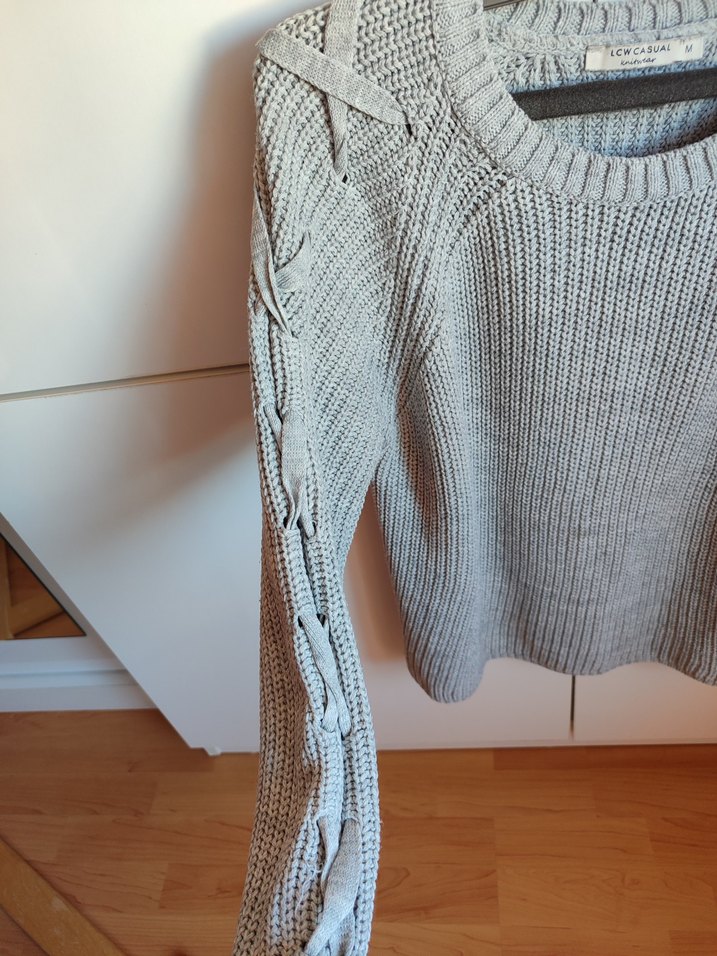 LCW Gri Kadın Triko Kazak - Görsel 2