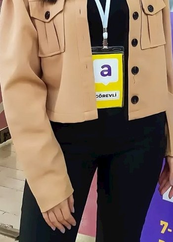 Trendyolmilla Camel Rengi Düğmeli Kadın Ceket - Görsel 7