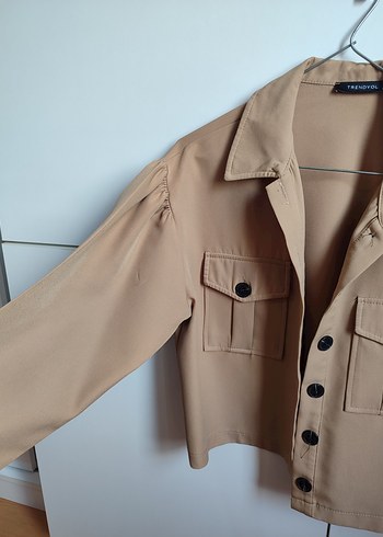 Trendyolmilla Camel Rengi Düğmeli Kadın Ceket - Görsel 5