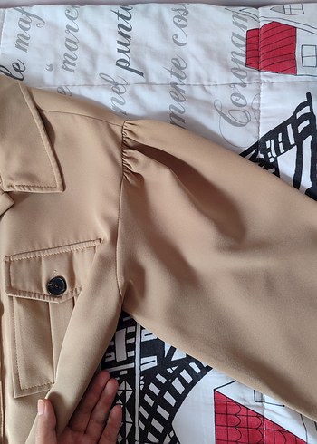 Trendyolmilla Camel Rengi Düğmeli Kadın Ceket - Görsel 3