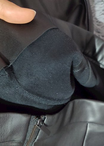 ZARA Siyah Deri Kadın Pantolon - Görsel 13