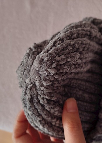 Gri Kadın Örgü Bere - Görsel 4