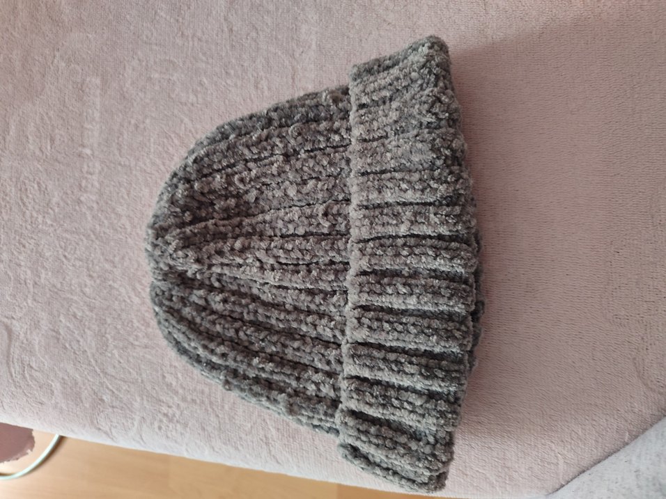 Gri Kadın Örgü Bere - Görsel 2