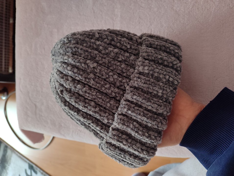 Gri Kadın Örgü Bere - Görsel 5