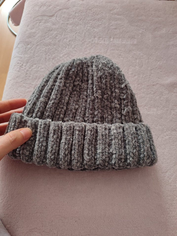 Gri Kadın Örgü Bere - Görsel 3