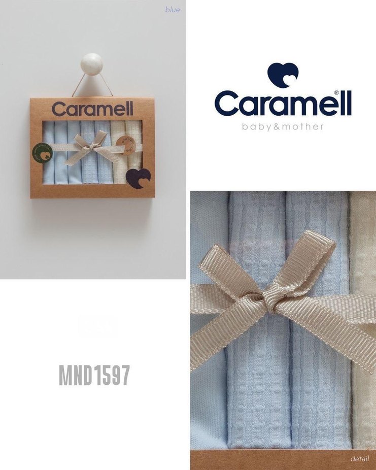 Caramell Nakışlı Yenidoğan Ağız Mendili - Görsel 2