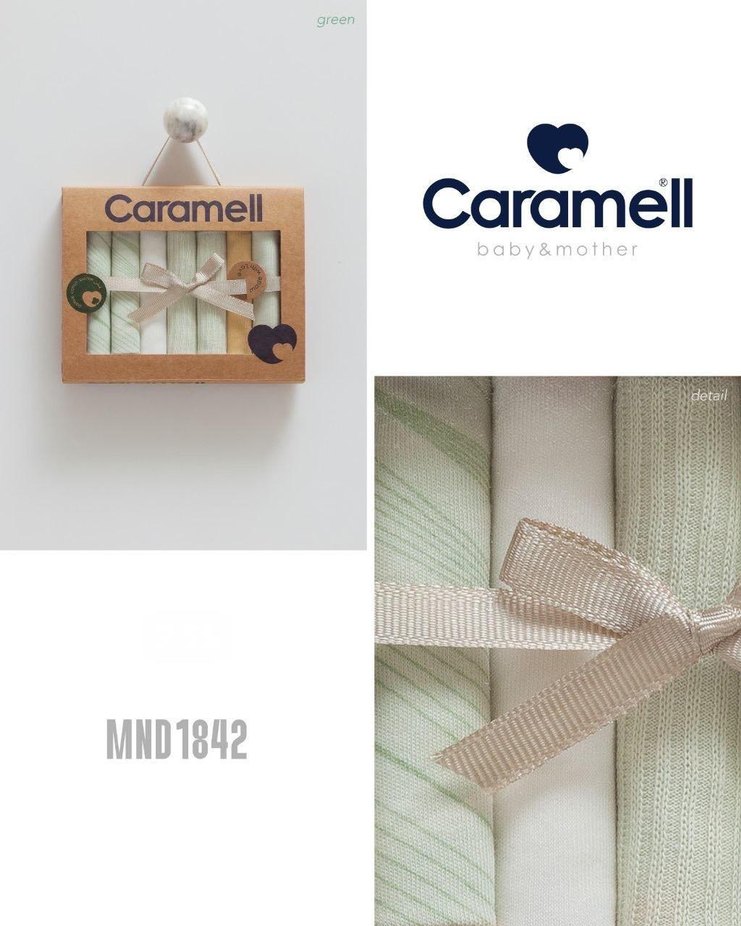 Caramell Nakışlı Yenidoğan Ağız Mendili - Görsel 3