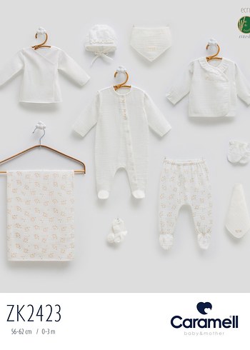 Caramell Pembe 10 Parça Hastane Çıkışı Seti 0-3 Ay - Görsel 5