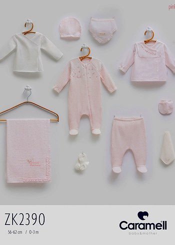Caramell Pembe 10 Parça Hastane Çıkışı Seti 0-3 Ay - Görsel 11