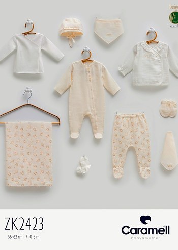 Caramell Pembe 10 Parça Hastane Çıkışı Seti 0-3 Ay - Görsel 7