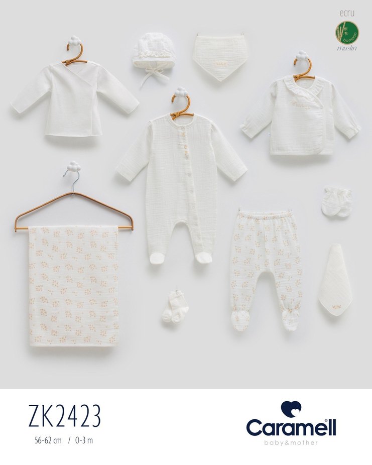 Caramell Pembe 10 Parça Hastane Çıkışı Seti 0-3 Ay - Görsel 5