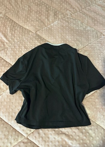 Kısa Kollu Siyah Goth Mini Tişört - Görsel 3