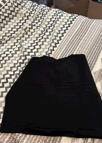 Kadın Siyah Kısa Kollu Crop Top - Görsel 3