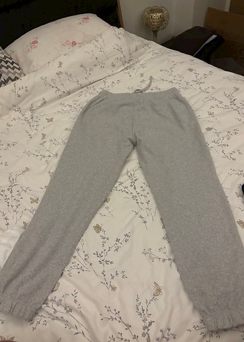 Gri Kadın Salaş Pamuklu Eşofman Altı - Görsel 2