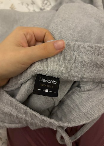 Gri Kadın Salaş Pamuklu Eşofman Altı - Görsel 5