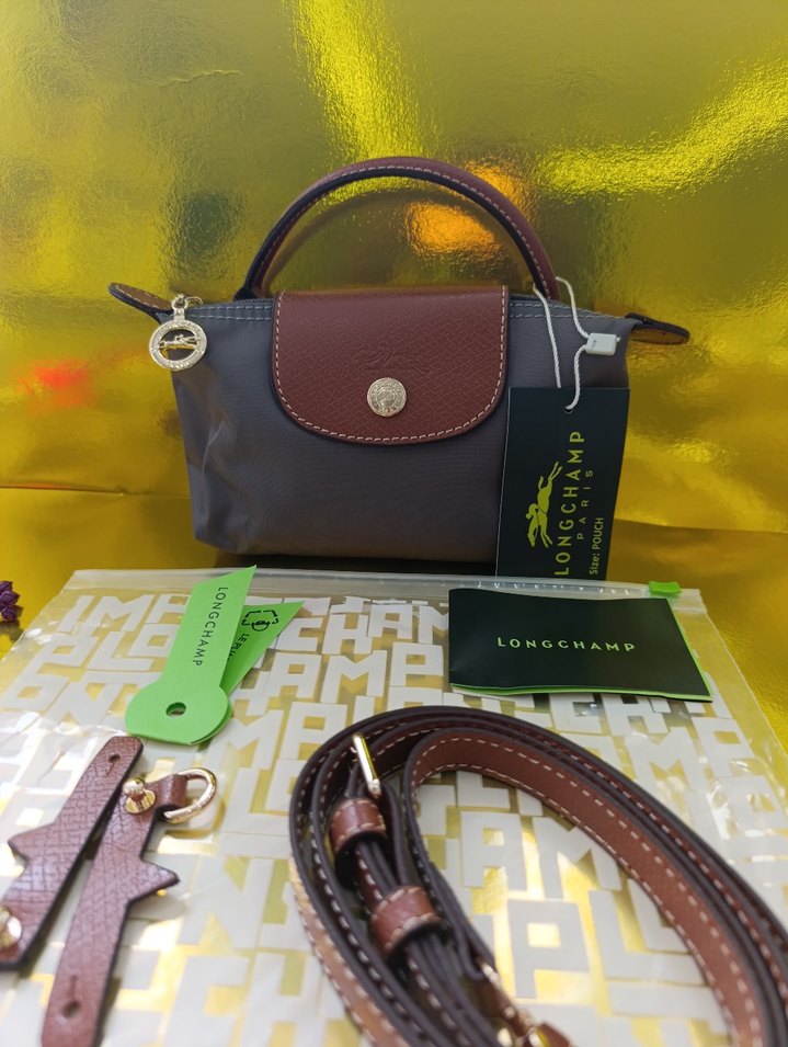 İthal Longchamp xs mini pouch - Görsel 5
