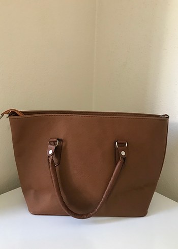 Kahve Deri Kadın Omuz Çantası - Görsel 2