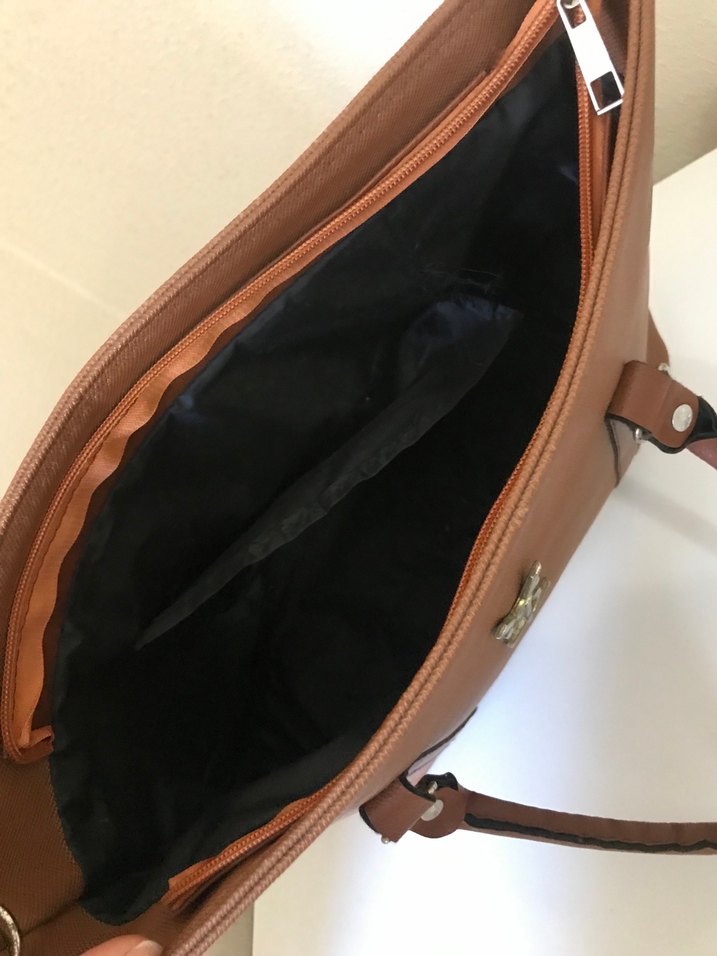 Kahve Deri Kadın Omuz Çantası - Görsel 3