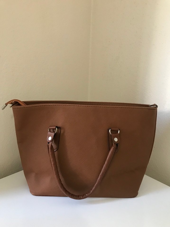 Kahve Deri Kadın Omuz Çantası - Görsel 2