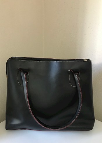 Siyah Deri Kadın Çantası - Görsel 2