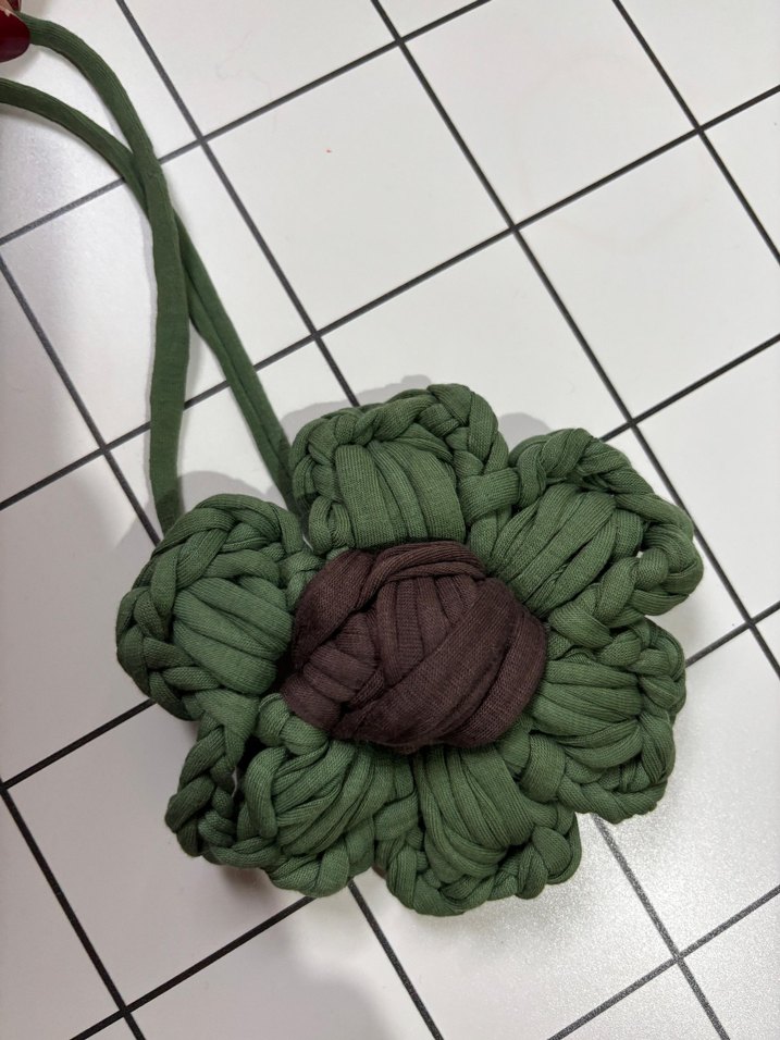 Bohem Çiçek Desenli El Örgüsü Anahtarlık Charm - Görsel 5