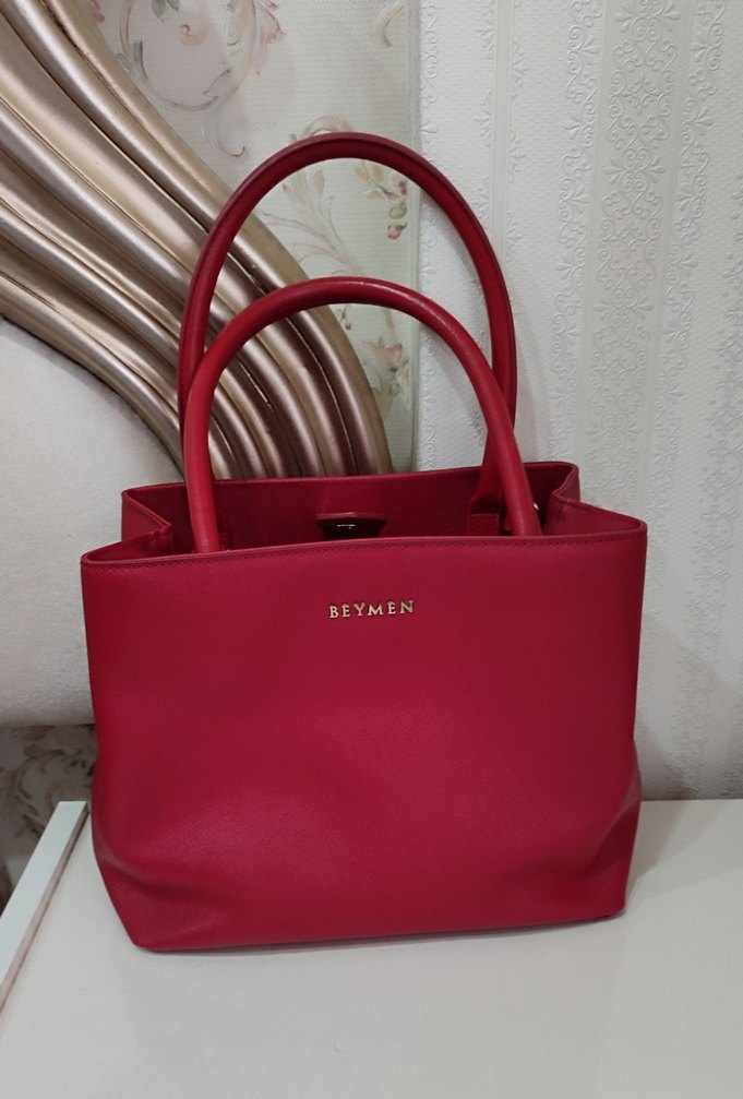 Orijinal Beymen Kırmızı Deri Kadın Çanta - Görsel 3