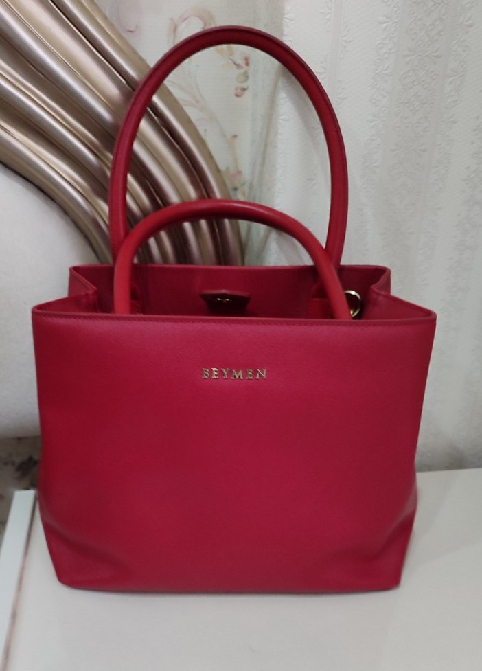 Orijinal Beymen Kırmızı Deri Kadın Çanta - Görsel 2