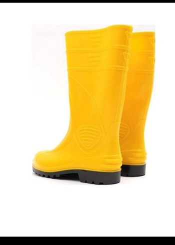Sarı Erkek Diz Boyu Lastik Çizme - Görsel 3