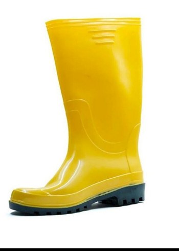 Sarı Erkek Diz Boyu Lastik Çizme - Görsel 4