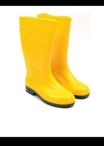 Sarı Erkek Diz Boyu Lastik Çizme - Görsel 2