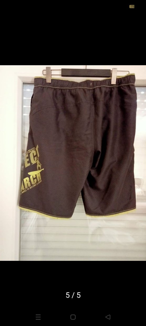 Siyah Baskılı Erkek Mini Şort - Görsel 4