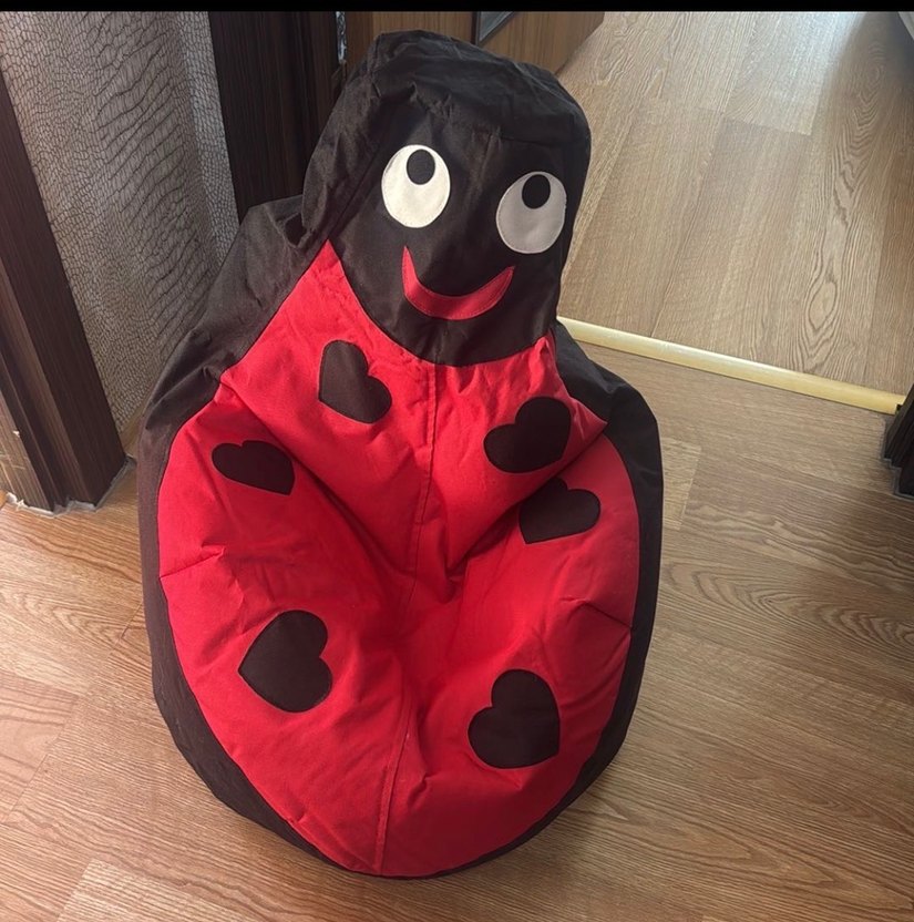 Kırmızı Baskılı Çocuk pofuduk minder - Görsel 2