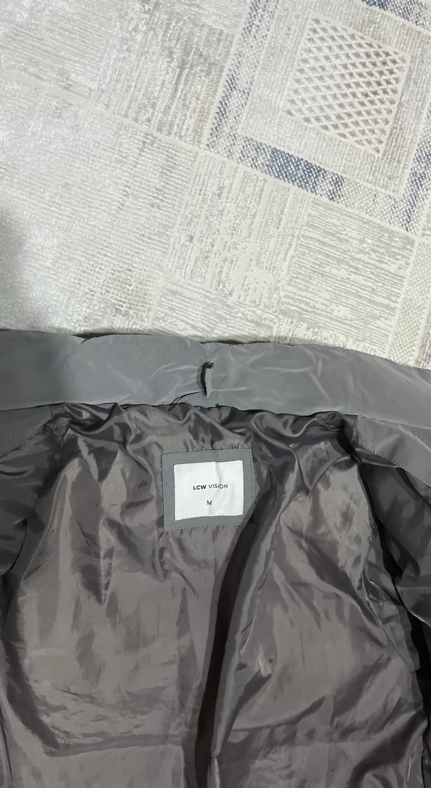 Gri Oversize Kışlık Mont - Görsel 3