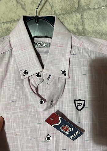 Erkek Çocuk Kısa Kollu Pembe Gömlek - Görsel 2